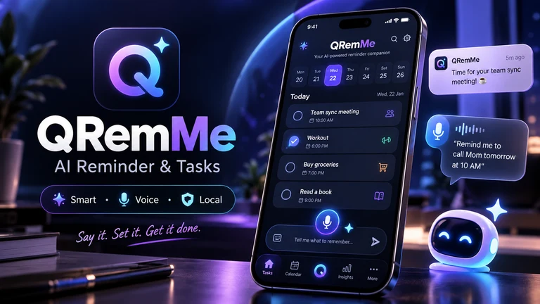 QRemMe: AI Reminder & Tasks product artwork