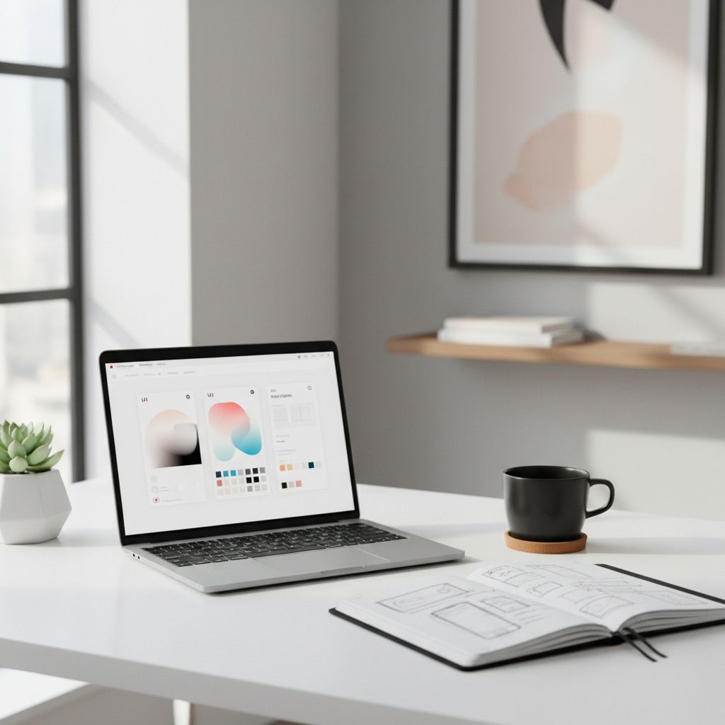 AI generated hero image for How to Learn UI/UX Design Online Without Feeling Overwhelmed