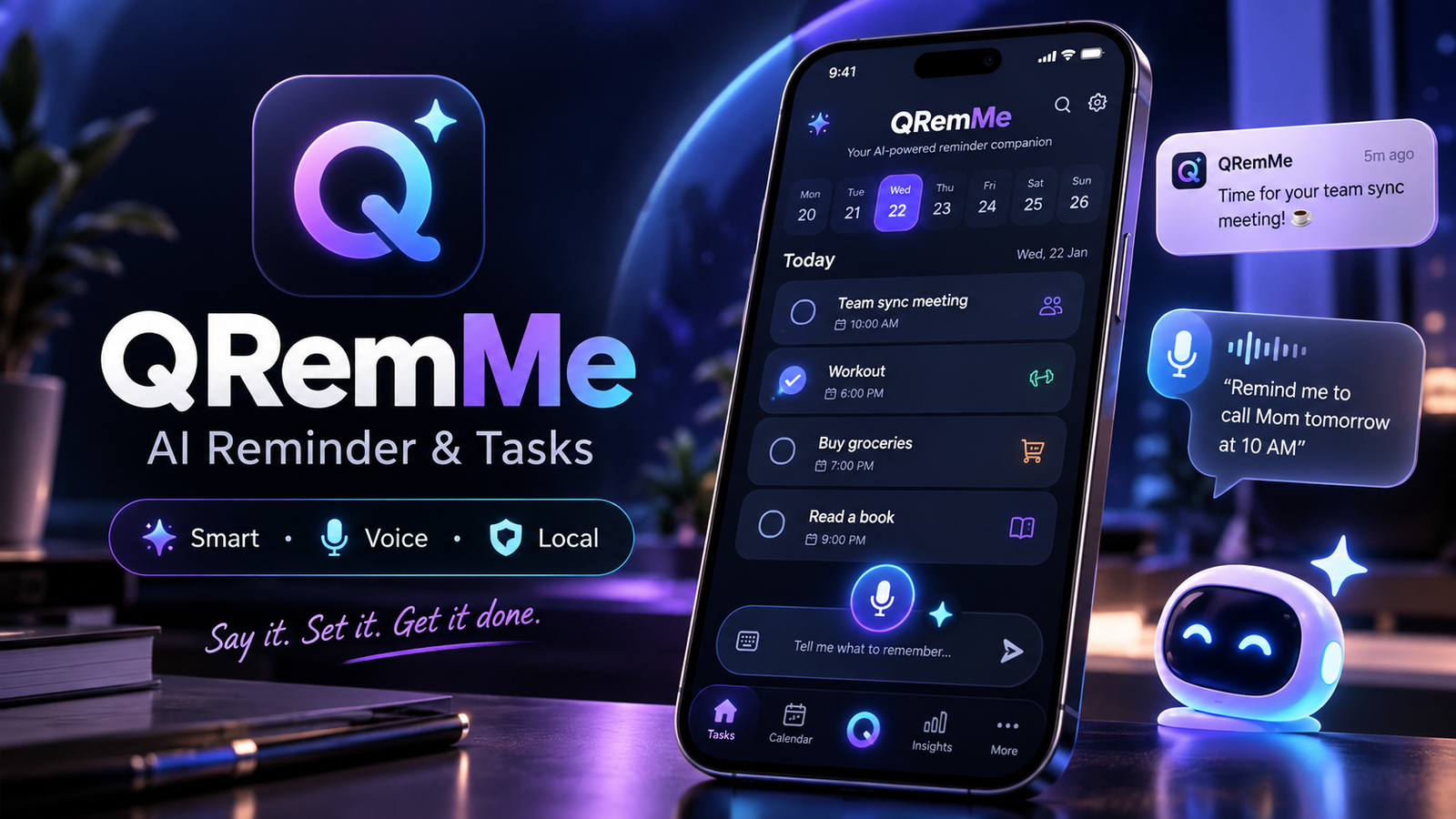 QRemMe: AI Reminder & Tasks icon